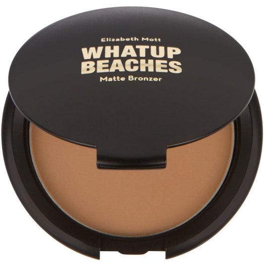 Elizabeth Mott Whatup Beaches Bronzer Face Powder Contour Kit - Vegan and Cruelty Free Facial Bronzing Powder for Contouring and Sun Kissed Makeup Coverage - Matte (10g)
