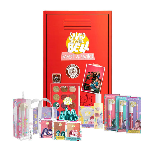 wet n wild Saved By The Bell Full Makeup Collection, Highlighter Makeup, Mascara, Makeup Brushes, Setting Spray, Lip Plumper, Makeup Bag (1180459)