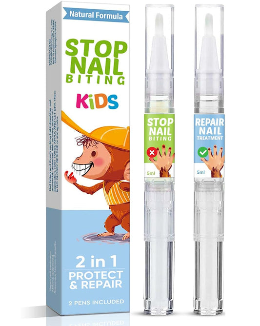 Nail Biting Treatment For Kids, Anti-Nail-Biting Polish, 2pcs