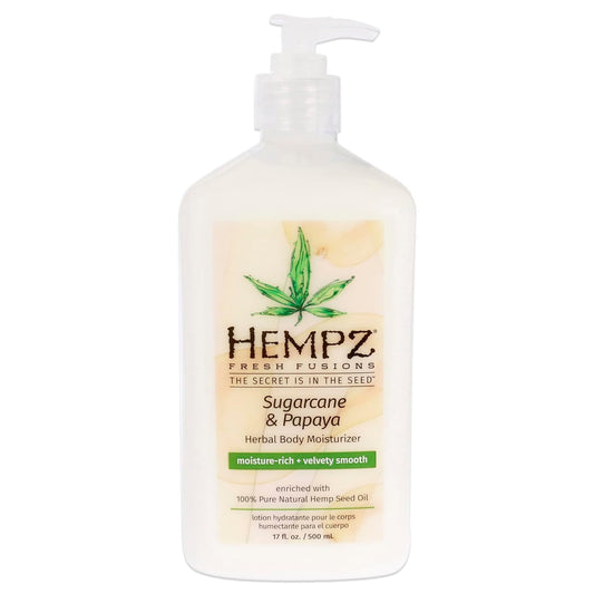 Hempz Herbal Body Moisturizer, Sugarcane & Papaya, 17 Ounce