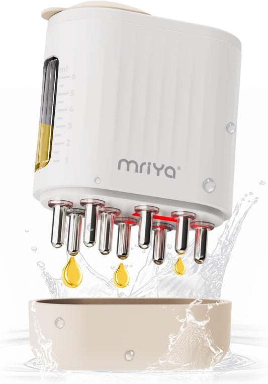 mriya Electric Scalp Massager, Hair Oil Applicator, Hair Massager Brush for Hair Treatment Growth, 2 in 1 Scalp Applicator Brush for Medicine Fluid Essential Oil Serum