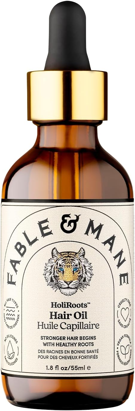 Fable & Mane HoliRoots Hair Growth Oil - Scalp Treatment for Dry, Damaged Hair - 1.8 oz