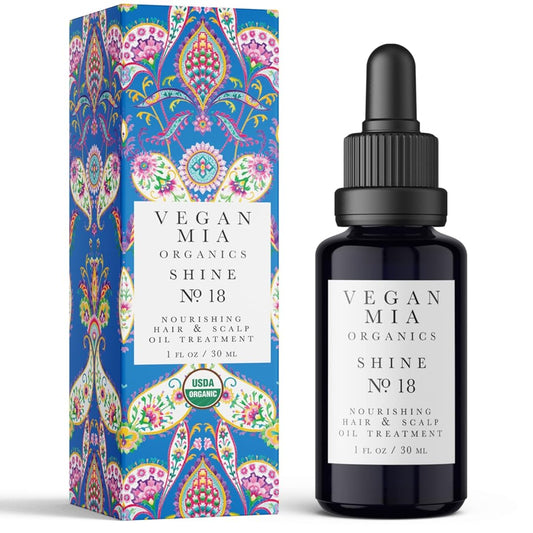 Vegan Mia USDA Organic Rosemary Oil for Hair Growth with Castor Oil & Jojoba Oil - Intense Nourishment to Get Healthier, Thicker, More Lustrous Looking Hair Naturally, 1 fl oz