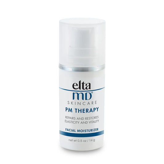 EltaMD PM Therapy Facial Moisturizer Lotion, Night Moisturizer for Face, Restores Skin Elasticity and Moisturizes and Repairs Skin Overnight, Safe for Sensitive Skin, Oil Free Formula, 1.7 oz Pump