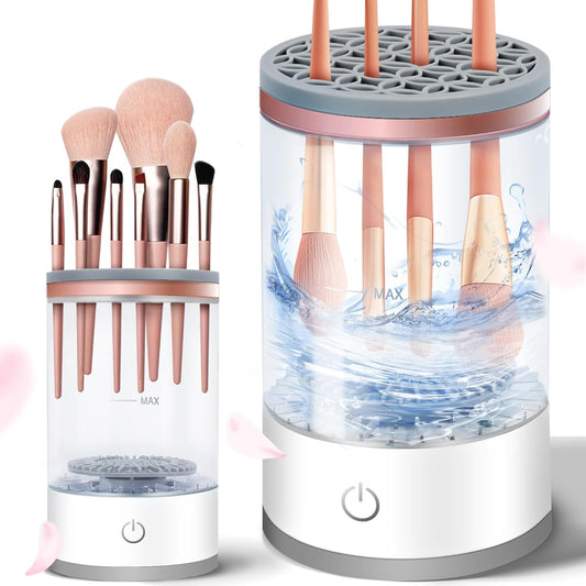 Brushblast Pro Makeup Brush Cleaner, Auto-Rotating Cozy Luna Brush Cleaner for Deep Cleaning, Upgraded & No Need to Install, One-Click Operation, Suitable for All of Makeup Brushes (1PC)