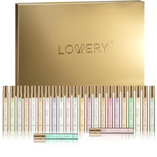 Perfumes for Women Gift Sets, Gift Set for Women, 24pc Perfume for Women & Men, Assorted Fragrance Sets, Floral Perfume Sampler for Travel - Birthday Gifts for Women, Gifts for Mom from Daughter & Son