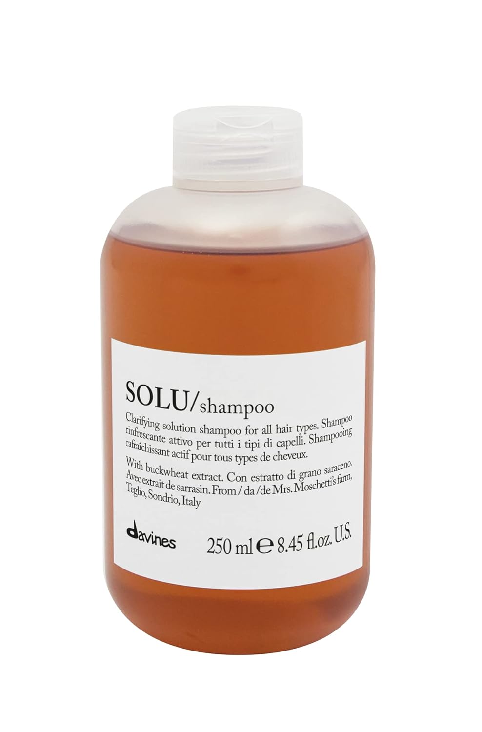Davines SOLU Shampoo, Clarify And Remove Residue, Refresh Scalp And Leave Hair Shiny And Soft