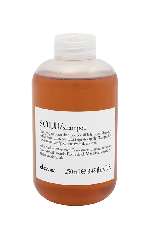 Davines SOLU Shampoo, Clarify And Remove Residue, Refresh Scalp And Leave Hair Shiny And Soft