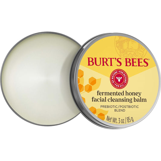 Burt's Bees Fermented Honey Facial Cleansing Balm, With Prebiotic and Postbiotic Blend, Contains Fermented Honey and Green Tea, Natural Origin Skin Care, 1 Tin, 3 oz.