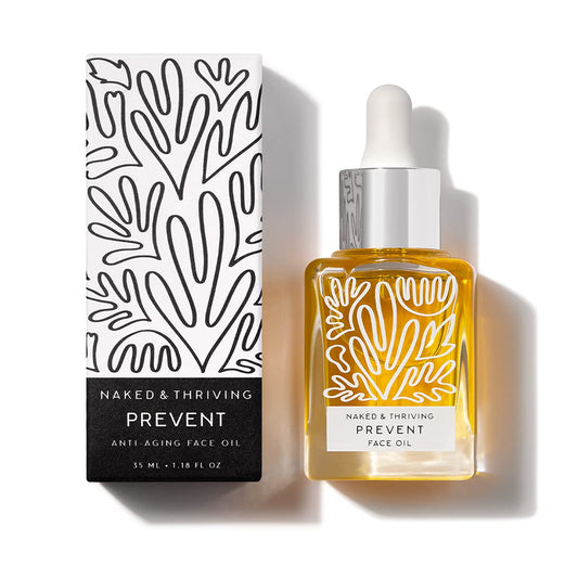 Naked + Thriving Prevent Anti-Aging Facial Oil - Vegan, Naturally-Derived Skin Care & Face Oil (1.18 oz/35 mL)