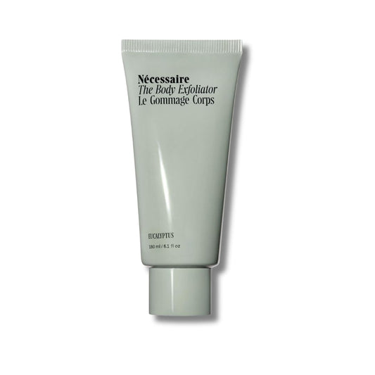 NŽcessaire The Body Exfoliator. Eucalyptus. AHA/BHA/PHA. Resurface Skin. Smooth KP and Rough Patches. Hypoallergenic. Dermatologist-Tested. 180 ml / 6.1 fl oz