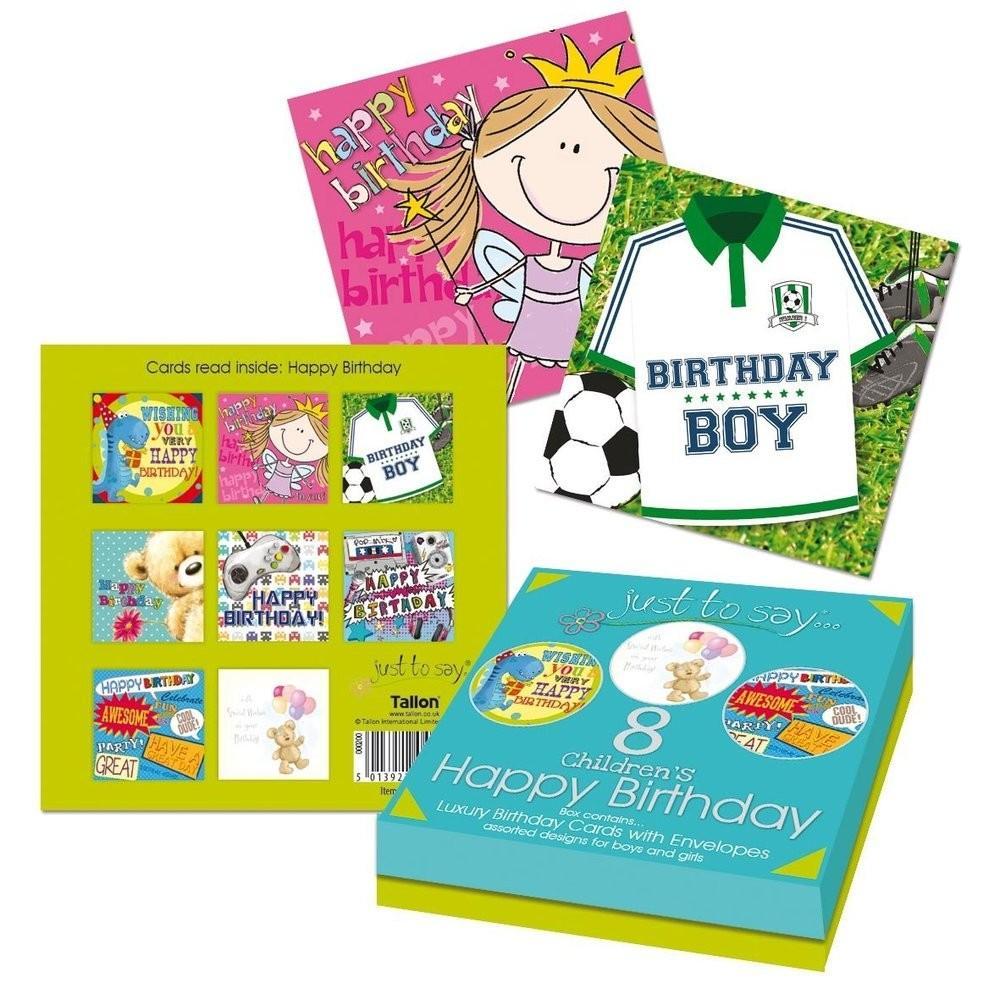 8 Kids Birthday Cards Box